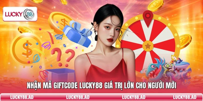 Nhận mã giftcode Lucky88 giá trị lớn cho người mới